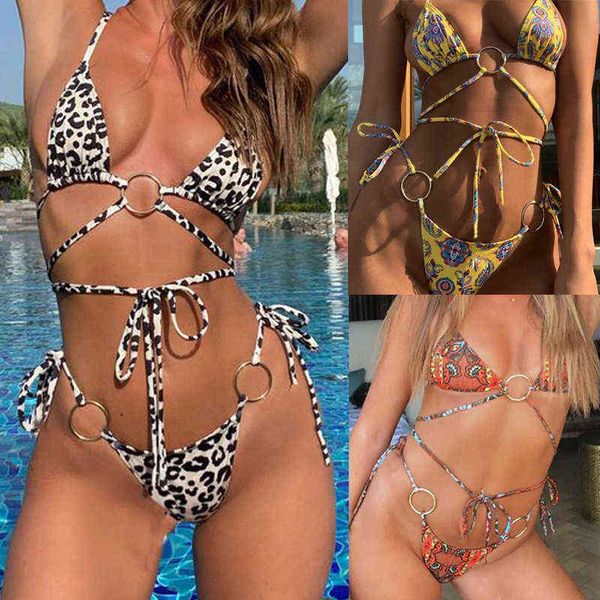 swimming split outdoor swimsuit leopard print ring bandage bikini suit su2352, White;black
swimming split outdoor swimsuit leopard print ring bandage bikini suit su2352, White;black