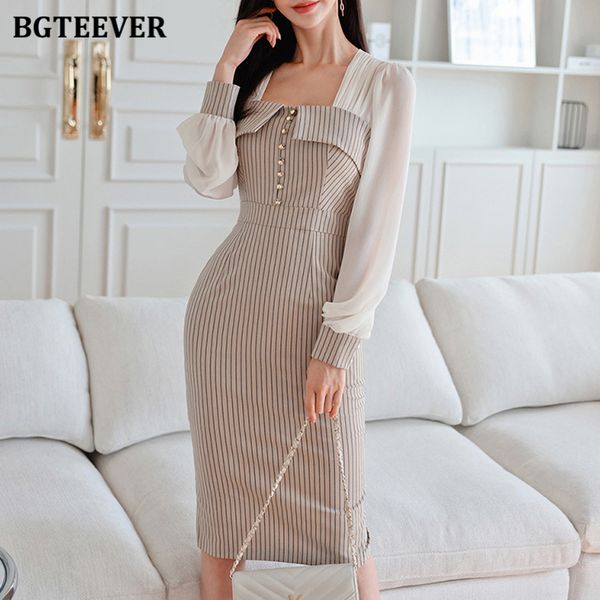 bgteever casual square collar patchwork striped bodycon dress for women long sleeve slim waist female dress 2022 spring vestidos, Black;gray
bgteever casual square collar patchwork striped bodycon dress for women long sleeve slim waist female dress 2022 spring vestidos, Black;gray