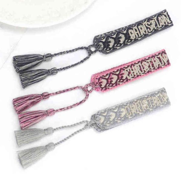 classic brand fashion jewelry bangles women men handmade cotton signture embroidery bracelet designer woven bangle fabrics luxury bracelets, Black
classic brand fashion jewelry bangles women men handmade cotton signture embroidery bracelet designer woven bangle fabrics luxury bracelets, Black