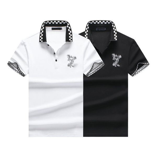 luxury brand mens designer polo t shirt summer fashion breathable short-sleeved lapel casual t974, White;black
luxury brand mens designer polo t shirt summer fashion breathable short-sleeved lapel casual t974, White;black