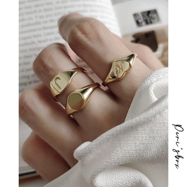 cluster rings peri'sbox 925 sterling silver carving initial ring gold geometric glossy for women love heart minimalist adjustable, Golden;silver
cluster rings peri'sbox 925 sterling silver carving initial ring gold geometric glossy for women love heart minimalist adjustable, Golden;silver