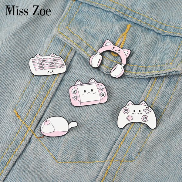 cat keyboard enamel pins custom mouse and keyboards game console cute cat brooch lapel badge fun cartoon jewelry gift for friend, Gray
cat keyboard enamel pins custom mouse and keyboards game console cute cat brooch lapel badge fun cartoon jewelry gift for friend, Gray