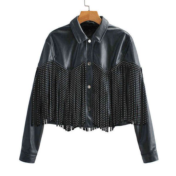 ftlzz autumn winter tassel rivet faux leather short jackets women loose moto bike soft pu leather coat single breasted outwear l220728, Black
ftlzz autumn winter tassel rivet faux leather short jackets women loose moto bike soft pu leather coat single breasted outwear l220728, Black