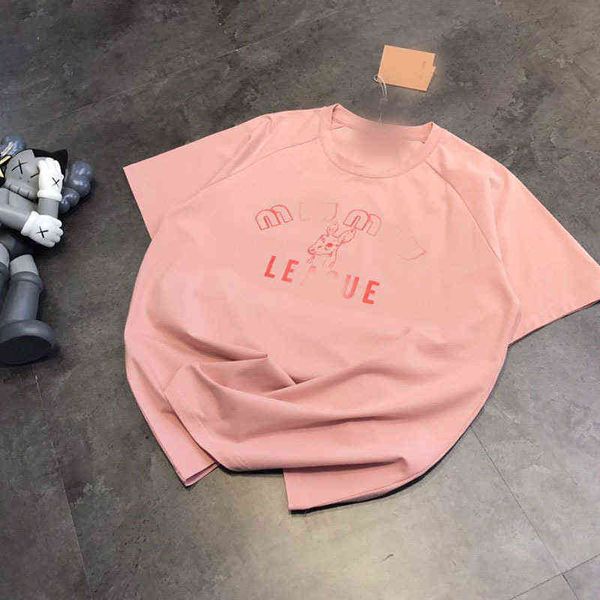 spring and summer new fashion br miao pi pink fawn same men's women's round neck short sleeve t-shirt backing women, Black;white
spring and summer new fashion br miao pi pink fawn same men's women's round neck short sleeve t-shirt backing women, Black;white