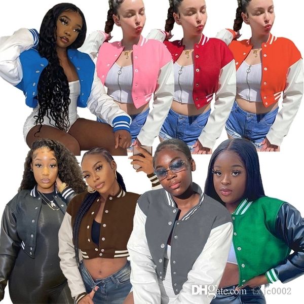 2022 designer womens baseball jackets varsity autumn winter streetwear fashion splicing threaded long sleeve short coat, Black;brown
2022 designer womens baseball jackets varsity autumn winter streetwear fashion splicing threaded long sleeve short coat, Black;brown