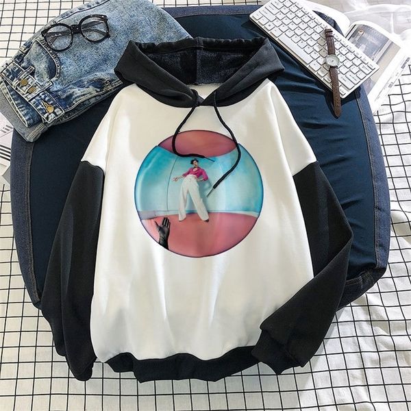 harry styles treat people with kindness hoodie plus size sweatshirt streetwear sweatshirt mama fashion one direction lj201130, Black