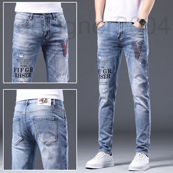 men's jeans designer with goods 2021 spring and summer fashion brand new jeans men's stretch slim print small leg straight pants 8, Blue
men's jeans designer with goods 2021 spring and summer fashion brand new jeans men's stretch slim print small leg straight pants 8, Blue