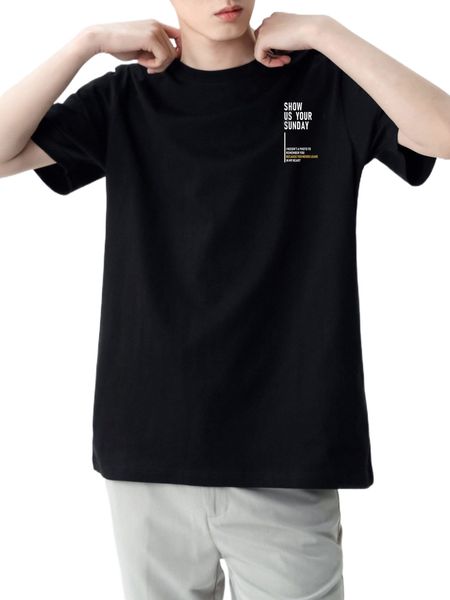 men slogan graphic tee a61h#, White;black
men slogan graphic tee a61h#, White;black