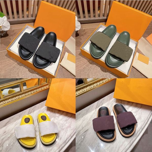 designer women velcro slippers pool pillow comfort smooth calfskin flat letter mules fashionable easy-to-wear rubber bottom slides with box, Black
designer women velcro slippers pool pillow comfort smooth calfskin flat letter mules fashionable easy-to-wear rubber bottom slides with box, Black