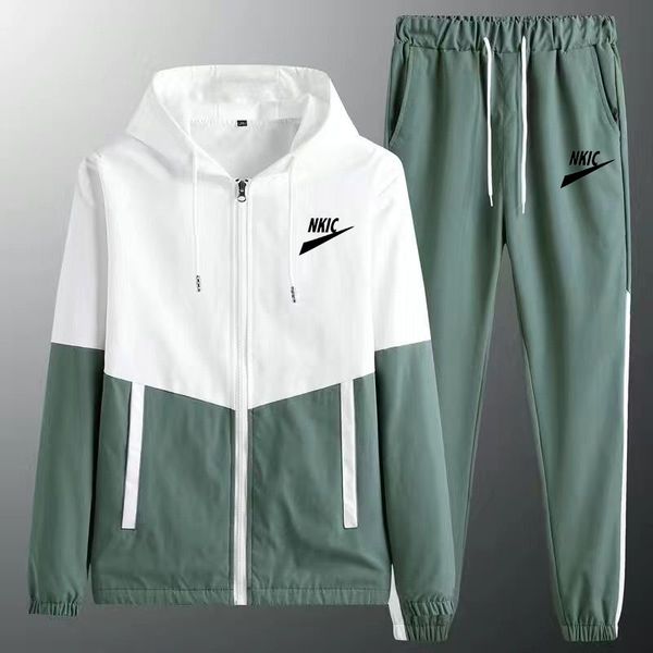 Image of 2023 Mens Casual Tracksuits Sportswear Jackets Pants Two Piece Sets Male Fashion brand Jogging Suit Outfits Gym Clothes Fitness M-5XL