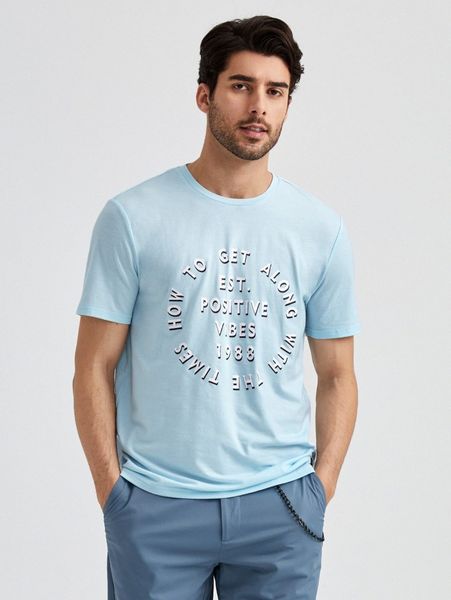 men slogan graphic crew neck tee l2z1#, White;black
men slogan graphic crew neck tee l2z1#, White;black