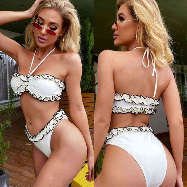 designer women's swimsuit bikini bikini women's solid color ruffle edge european and american lace strap split swimsuit sale, White;black
designer women's swimsuit bikini bikini women's solid color ruffle edge european and american lace strap split swimsuit sale, White;black