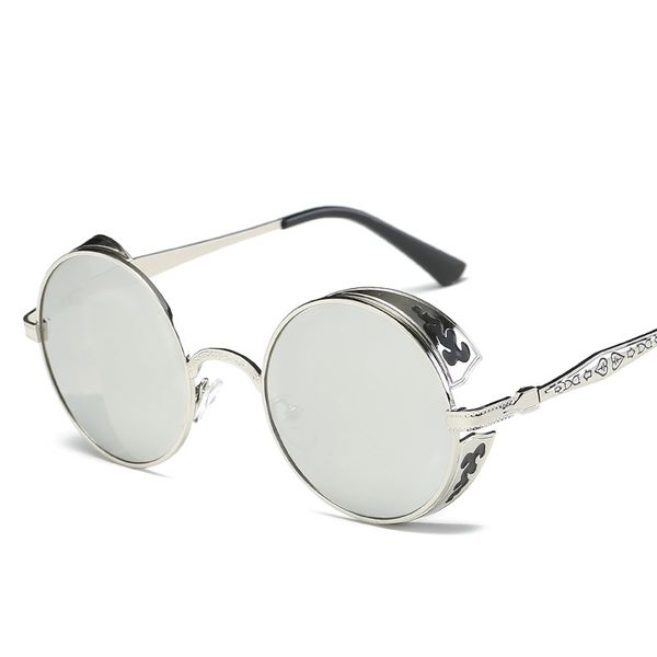 sunglasses round steampunk polarized men sunglases women goggles brand design punk oculos gothic shades gafas de sol mujersunglasses, White;black
sunglasses round steampunk polarized men sunglases women goggles brand design punk oculos gothic shades gafas de sol mujersunglasses, White;black