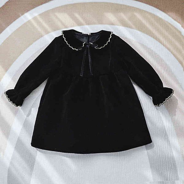 enkelibb children girl black velvet dress peter pan collor kids festive new year christmas long sleeve dress autumn and winter l220715, Red;yellow
enkelibb children girl black velvet dress peter pan collor kids festive new year christmas long sleeve dress autumn and winter l220715, Red;yellow