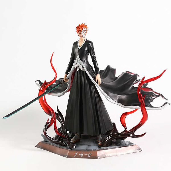 

huiya01 bleach ichigo kurosaki hollow mask ver. gk statue pvc figure collectible model toy q0621