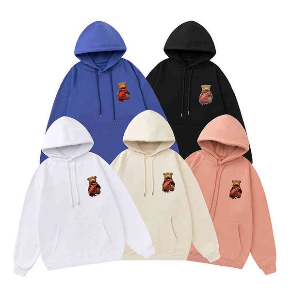 men's hoodies & sweatshirts autumn and winter back chest scarf bear printed sweater casual couple men's women's same plush ho, Black
men's hoodies & sweatshirts autumn and winter back chest scarf bear printed sweater casual couple men's women's same plush ho, Black