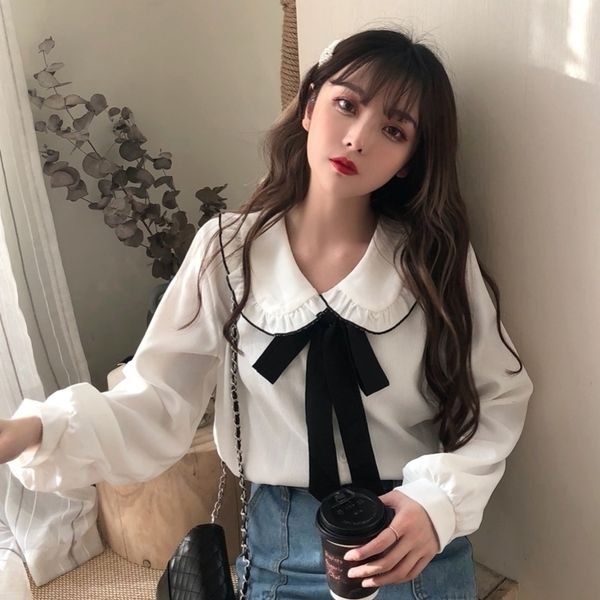 korean style blouses sweet womens clothing bow chiffon loose moda feminina long sleeve shirts blusas mujer de moda new y200828, White
korean style blouses sweet womens clothing bow chiffon loose moda feminina long sleeve shirts blusas mujer de moda new y200828, White