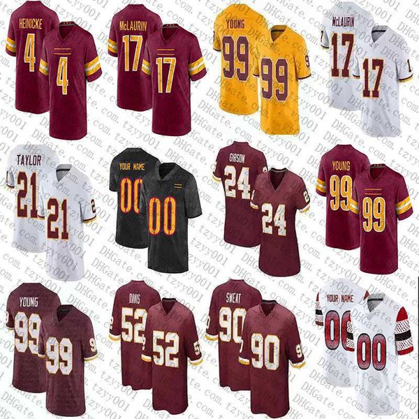 11 carson wentz 99 chase young 21 sean taylor 4 heinicke football jersey 17 terry mclaurin 24 antonio gibson 90 montez sweat 52 jamin davis, Black 
11 carson wentz 99 chase young 21 sean taylor 4 heinicke football jersey 17 terry mclaurin 24 antonio gibson 90 montez sweat 52 jamin davis, Black