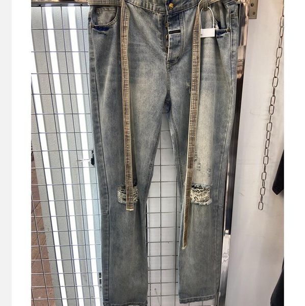 real pics blue 2023ss high street denim pants fashion casual men's jeans, Black;brown
real pics blue 2023ss high street denim pants fashion casual men's jeans, Black;brown