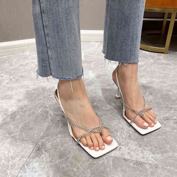sandals easy women's shoes crystal versatile one-sided belt high heels summer square head large, Black
sandals easy women's shoes crystal versatile one-sided belt high heels summer square head large, Black