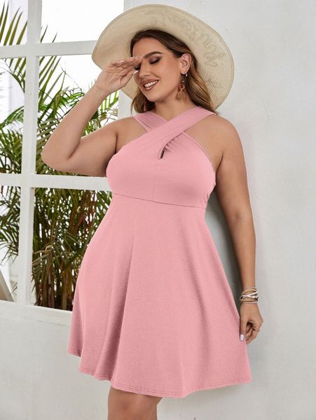 plus criss cross dress a6fa#, Black
plus criss cross dress a6fa#, Black