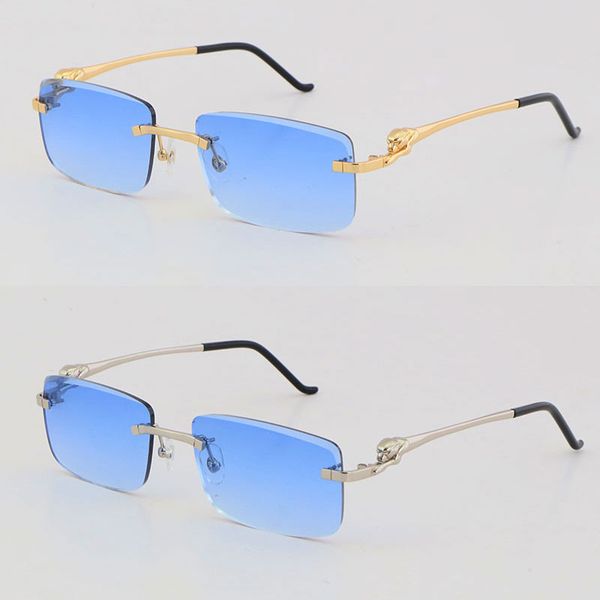 latest fashion metal large square styles leopard rimless sunglasses woman decor 18k gold frame men pilot sun glasses luxury uv400 driving ma, White;black
latest fashion metal large square styles leopard rimless sunglasses woman decor 18k gold frame men pilot sun glasses luxury uv400 driving ma, White;black