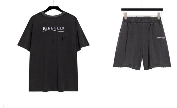 designer men's t-shirts womens tshirt shorts embroidery 380 g fabric heavy fashion hole washing water wear process shirt and short, White;black
designer men's t-shirts womens tshirt shorts embroidery 380 g fabric heavy fashion hole washing water wear process shirt and short, White;black