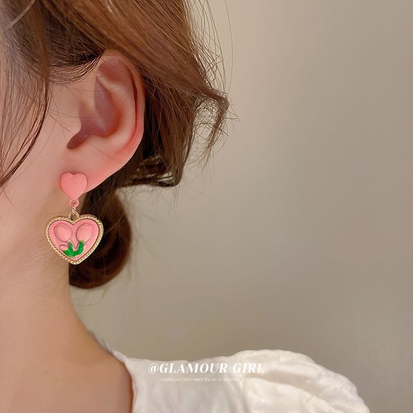 silver needle flower lovely heart-shaped sweet earrings korean girlish heart ear studs earrings spring simple cute eardrop, Golden
silver needle flower lovely heart-shaped sweet earrings korean girlish heart ear studs earrings spring simple cute eardrop, Golden