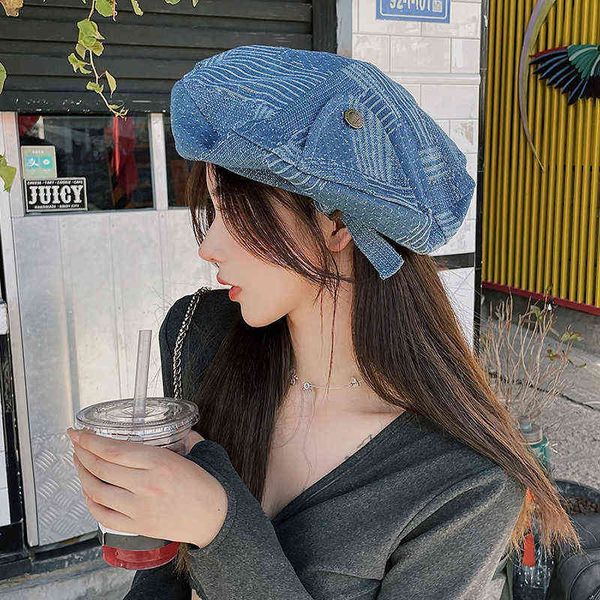 2022 beret spring and autumn fashion cowboy painter cap retro octagonal hat japanese literature and art newspaper seller women hats j220722, Blue;gray
2022 beret spring and autumn fashion cowboy painter cap retro octagonal hat japanese literature and art newspaper seller women hats j220722, Blue;gray