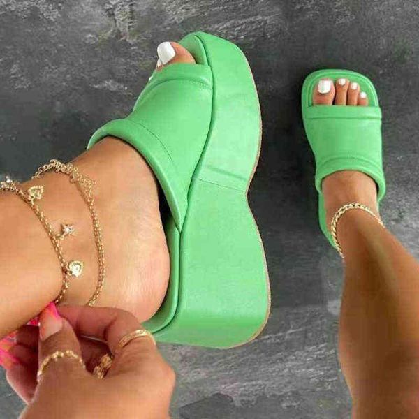 rimocy chunky platform slippers women 2022 summer square toe wedges sandals plus size 43 thick bottom green slides flip flops y220421, Black
rimocy chunky platform slippers women 2022 summer square toe wedges sandals plus size 43 thick bottom green slides flip flops y220421, Black