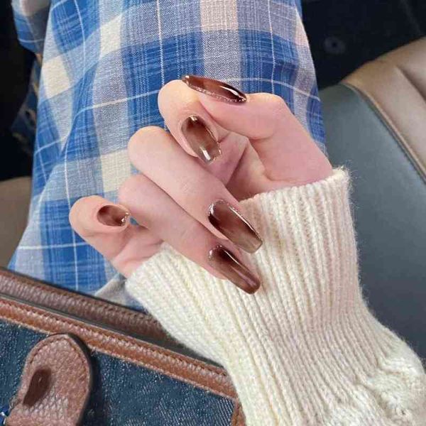 false nails 24pcs wearable brown amber silver edge fake reusable stick on full cover press tips art diy manicure tool 0616, Red;gold
false nails 24pcs wearable brown amber silver edge fake reusable stick on full cover press tips art diy manicure tool 0616, Red;gold