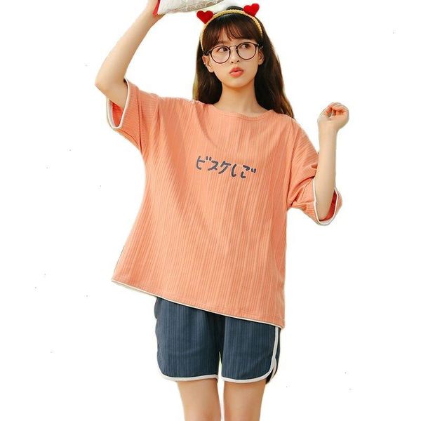 summer pajamas for women sleepwear knitted cotton homewear short sleeve round neck casual soft sweet female nightwear, Black;red
summer pajamas for women sleepwear knitted cotton homewear short sleeve round neck casual soft sweet female nightwear, Black;red