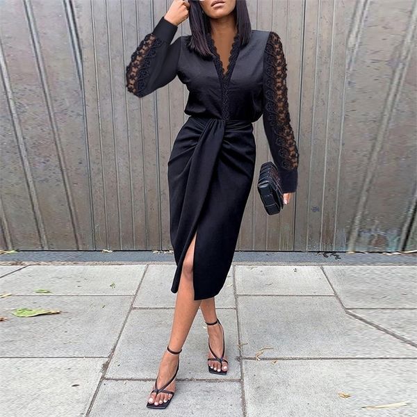 elegant patchwork print commute lady long dress hollow out lace party fashion women o neck office slit vestidos 220330, Black;gray
elegant patchwork print commute lady long dress hollow out lace party fashion women o neck office slit vestidos 220330, Black;gray