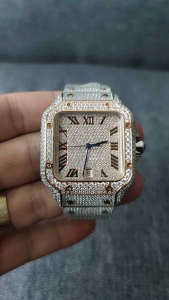 luxury shiny diamond mens watch 2022 wristwatch automatic mechanical movement sapphire glass 316ss rose gold silver bracelet waterproof canl, Slivery;brown
luxury shiny diamond mens watch 2022 wristwatch automatic mechanical movement sapphire glass 316ss rose gold silver bracelet waterproof canl, Slivery;brown