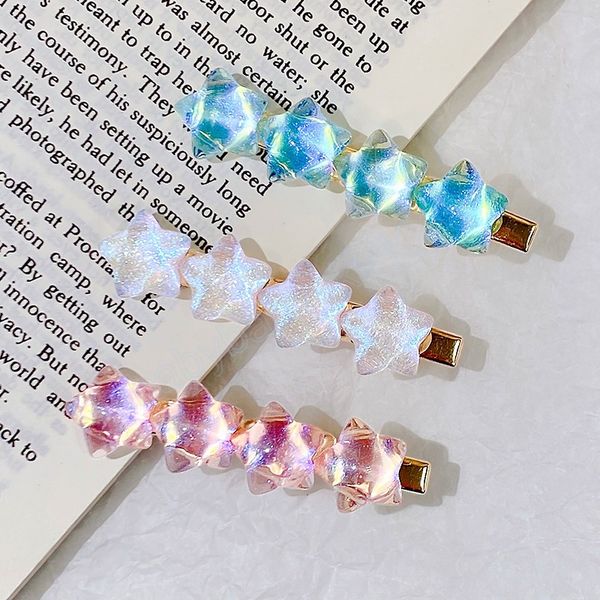 women girls cute colorful star shape hairpins sweet headband side hair clips barrettes fashion hair accessories, Slivery;white
women girls cute colorful star shape hairpins sweet headband side hair clips barrettes fashion hair accessories, Slivery;white