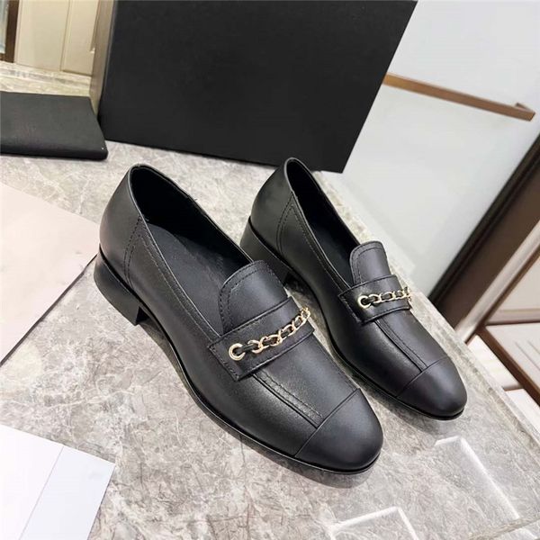 british style small leather shoes classic casual shoe chain decoration fashionable low heel loafers size 34-41, Black
british style small leather shoes classic casual shoe chain decoration fashionable low heel loafers size 34-41, Black