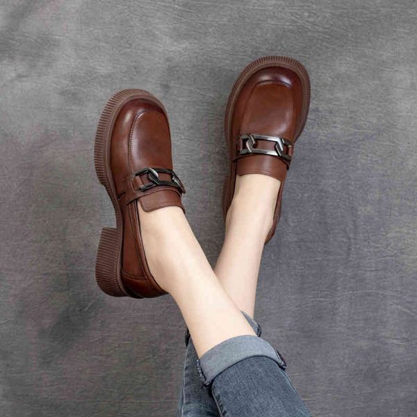 sandals autumn style sen women's handsome cow leather cover foot flat heel british comfortable medium thick single shoes wiue, Black
sandals autumn style sen women's handsome cow leather cover foot flat heel british comfortable medium thick single shoes wiue, Black