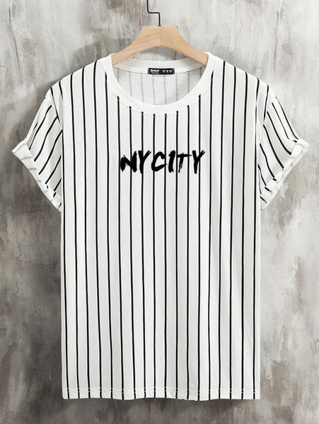 romwe guys letter graphic striped tee 47mw#, White;black
romwe guys letter graphic striped tee 47mw#, White;black