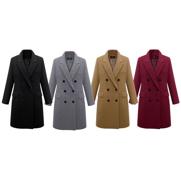 autumn winter coat women straight long coat wool blend jacket elegant burgundy black jacket office lady coat mk-343 201221
autumn winter coat women straight long coat wool blend jacket elegant burgundy black jacket office lady coat mk-343 201221