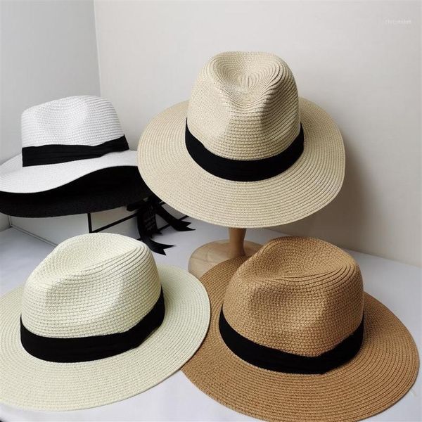 summer fashion white flat brim wide brim women's strawhat women's jazz fedoras hat sun-shading hat beach cap summer1285o, Blue;gray
summer fashion white flat brim wide brim women's strawhat women's jazz fedoras hat sun-shading hat beach cap summer1285o, Blue;gray