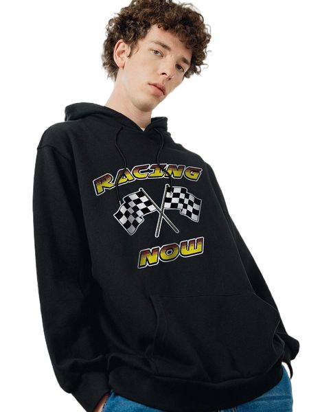 men letter graphic kangaroo pocket drawstring hoodie 813a#, Black
men letter graphic kangaroo pocket drawstring hoodie 813a#, Black