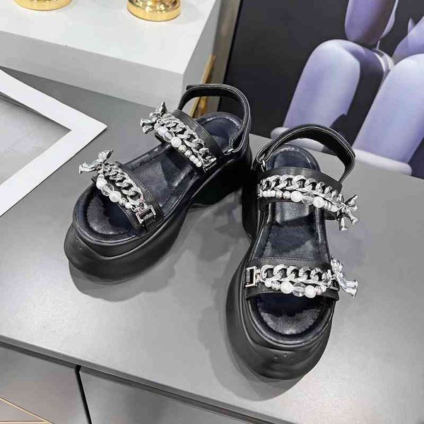 sandals women's leather hook and buckle sandals open end oversized metal decorative summer collection, Black
sandals women's leather hook and buckle sandals open end oversized metal decorative summer collection, Black