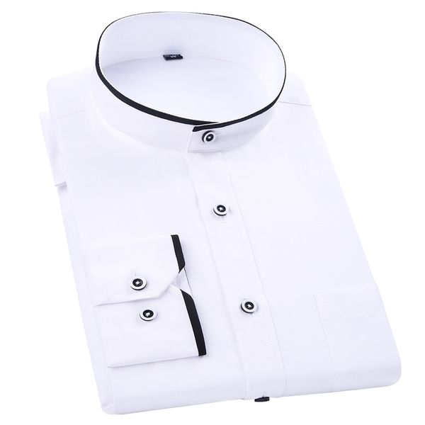fashion stand collar long sleeve slim fit soft comfortable men dress shirts party wedding male tuxedo 220401, White;black
fashion stand collar long sleeve slim fit soft comfortable men dress shirts party wedding male tuxedo 220401, White;black