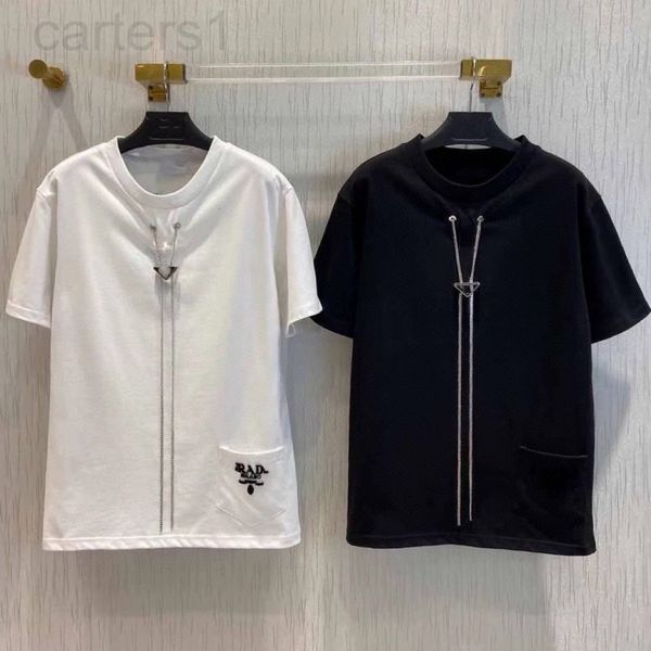 women's t-shirt designer 2022 spring and summer new necklace buckle chain pure cotton short sleeve versatile loose thin men's wome, White
women's t-shirt designer 2022 spring and summer new necklace buckle chain pure cotton short sleeve versatile loose thin men's wome, White