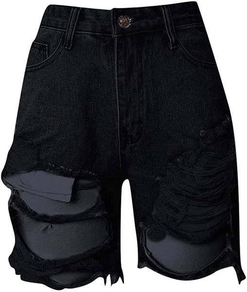 distressed ripped short jeans casual frayed hem bermuda denim short pants destroyed hole stretch pants jeans q95d#, White;black
distressed ripped short jeans casual frayed hem bermuda denim short pants destroyed hole stretch pants jeans q95d#, White;black