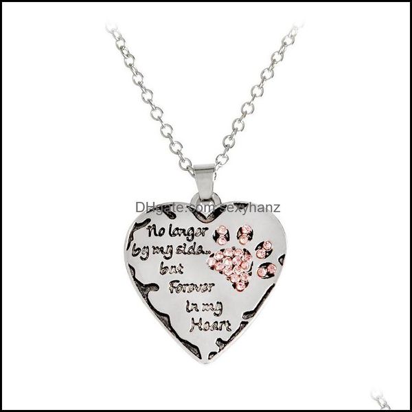 pendant necklaces pendants jewelry "no longer be my side but forever in heart" white sier crystal cats dogs paws claw print heart, Silver
pendant necklaces pendants jewelry "no longer be my side but forever in heart" white sier crystal cats dogs paws claw print heart, Silver