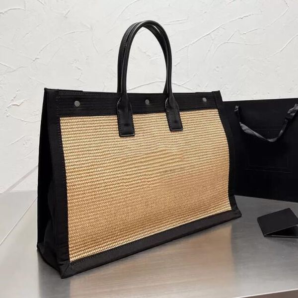 women handbag tote shopping bag weave large capacity pocket rive gauche summer travel bags men shoulder bags canvas leather
women handbag tote shopping bag weave large capacity pocket rive gauche summer travel bags men shoulder bags canvas leather