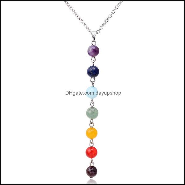 pendant necklaces 7 chakra gem stone beads necklace women reiki healing ncing fashion drop deli dayupshop dhqjx, Silver
pendant necklaces 7 chakra gem stone beads necklace women reiki healing ncing fashion drop deli dayupshop dhqjx, Silver