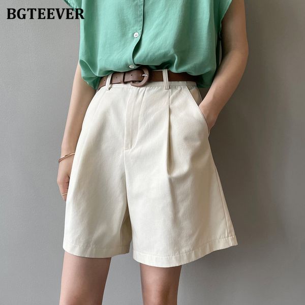 2021 summer casual high waist pockets women shorts chic loose female wide leg shorts, White;black
2021 summer casual high waist pockets women shorts chic loose female wide leg shorts, White;black