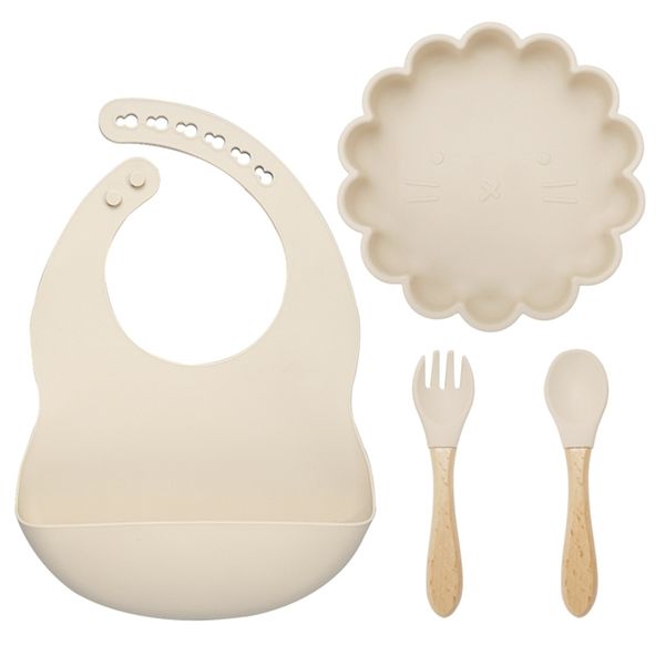 baby combination kit reusable food grade cartoon lion style silicone child feeding meal bowl spoon lj201221
baby combination kit reusable food grade cartoon lion style silicone child feeding meal bowl spoon lj201221